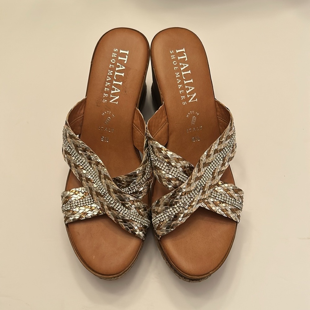 Italian Shoemakers gorgeous strappy slide heeled sandals - Picture 4 of 14